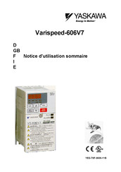 YASKAWA Varispeed-606V7 Notice D'utilisation