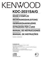 Kenwood KDC-2031SA/G Mode D'emploi