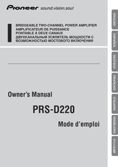 Pioneer PRS-D220 Mode D'emploi
