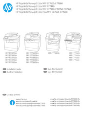 HP PageWide Managed Color MFP E77660z Guide D'installation