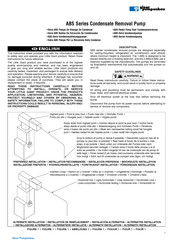 Gloor Pumpenbau ABS Série Mode D'emploi