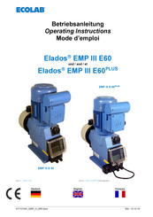 Ecolab Elados EMP III E60 Mode D'emploi