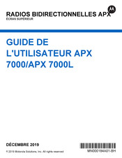 Motorola Solutions APX 7000L Guide De L'utilisateur