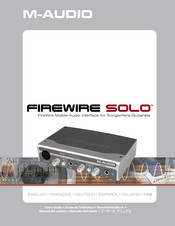 M-Audio FIREWIRE SOLO Guide De L'utilisateur