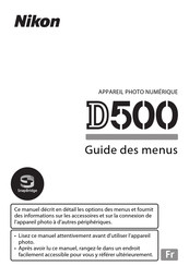 Nikon D500 Mode D'emploi