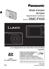 Panasonic Lumix DMC-FX33 Mode D'emploi De Base