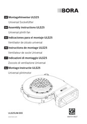 bora ULS25 Instructions De Montage