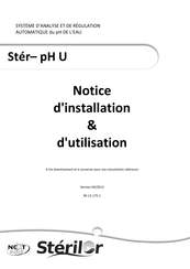 NEXT pool Sterilor pH U Notice D'installation