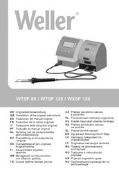 Weller WXSF 120 Traduction De La Notice Originale