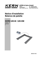 KERN and SOHN UID 1500K-1DM Notice D'installation