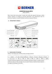 Berner 242639 Mode D'emploi