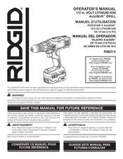 RIDGID R86014 Manuel D'utilisation