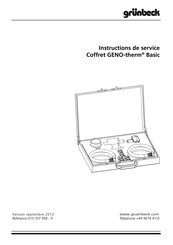 Grunbeck GENO-therm Basic Instructions De Service