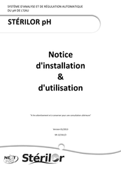 NEXT pool STÉRILOR pH Notice D'installation
