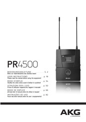 Harman AKG PR4500 Mode D'emploi