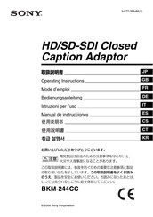 Sony BKM-244CC Mode D'emploi