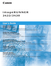 Canon imageRUNNER 2422 Guide De L'utilisateur