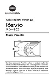 Konica Minolta Revio KD-420Z Mode D'emploi