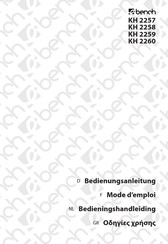 E-Bench KH 2257 Mode D'emploi