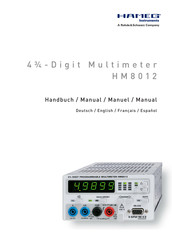 Rohde & Schwarz Hameg HM8012 Manuel