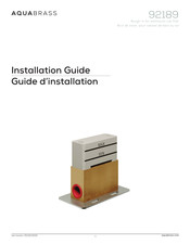 aquabrass 92189 Guide D'installation