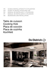 De Dietrich DTI1101X Guide D'installation Et D'utilisation