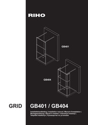 RIHO GRID G004033121 Manuel D'installation