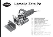 Lamello Zeta P2 Notice D'utilisation Originale