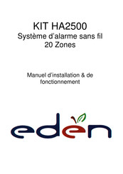 Eden KIT HA2500 Manuel D'installation Et De Fonctionnement