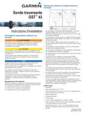 Garmin GST 43 Instructions D'installation