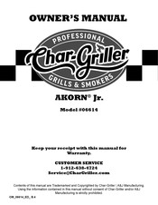 CharGriller AKORN Jr. 06614 Guide Du Propriétaire
