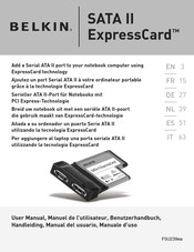 Belkin SATA II ExpressCard Manuel De L'utilisateur