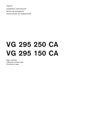 Gaggenau VG 295 250 CA Notice De Montage