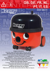 Numatic Henry Xtra HVX 160-11 Mode D'emploi