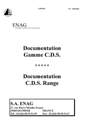 ENAG CDS Série Manuel D'utilisation