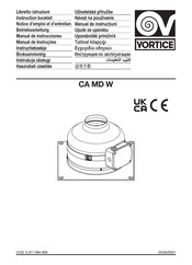 Vortice CA MD W Notice D'emploi Et D'entretien