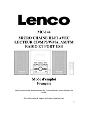 LENCO MC-144 Mode D'emploi