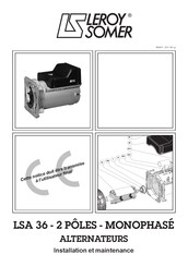 Leroy Somer LSA 36 Manuel D'installation Et Maintenance