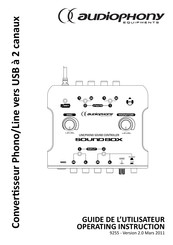 audiophony SOUND-BOX Guide De L'utilisateur