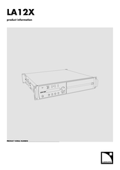 L-Acoustics LA12X Mode D'emploi