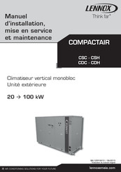 Lennox COMPACTAIR CSH Série Manuel D'installation, Mise En Service Et Maintenance