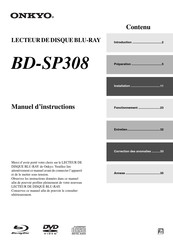 Onkyo BD-SP308 Manuel D'instructions