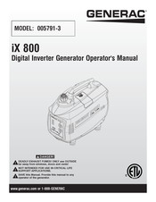 Generac iX 800 Manuel D'utilisation
