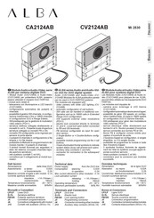 Farfisa Alba CV2124AB Mode D'emploi