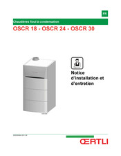 OERTLI OSCR 18 Notice D'installation