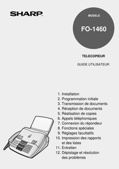 Sharp FO-1460 Guide Utilisateur