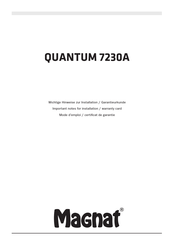 Magnat Quantum Sub 7230A Mode D'emploi