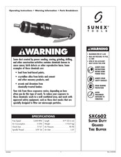 Sunex Tools SXC602 Instructions D'utilisation Et Avertissements