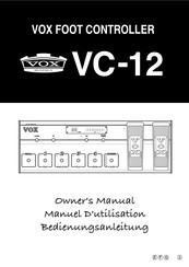 Vox VC-12 Manuel D'utilisation