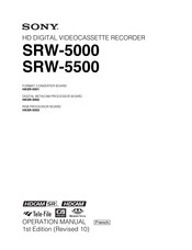 Sony SRW-5000 Mode D'emploi